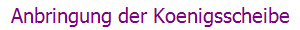 Anbringung der Koenigsscheibe